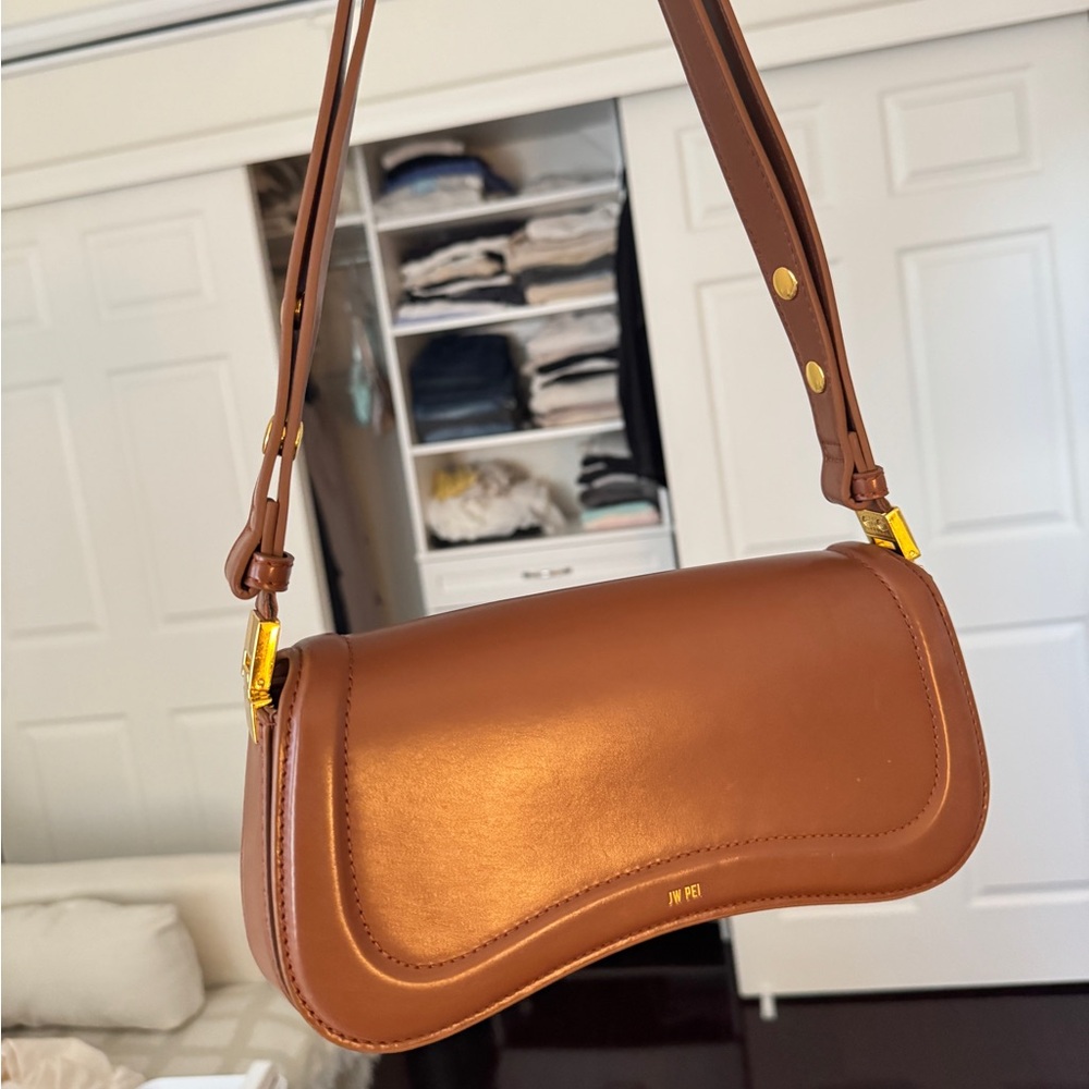 JW PEI Tan Leather Shoulder Bag